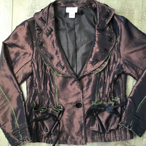 Elegant yet casual jacket, silk looking! - Picture 2 of 5
